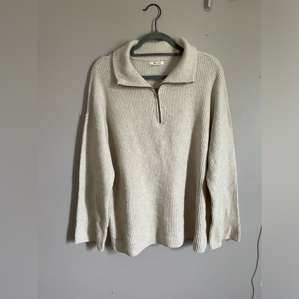 Soft quarter zip sweater